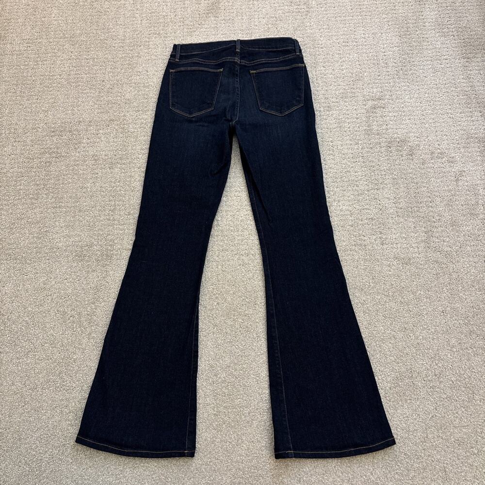 Frame Le High Flare High-rise Flared Jeans Women’s Size 29/30 Blue Dark Wash - Picture 9 of 9